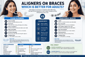 Aligners or braces