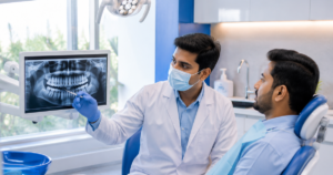 Dental clinic near me in Saidapet Chennai Smile Corner Dental Clinic reception area.